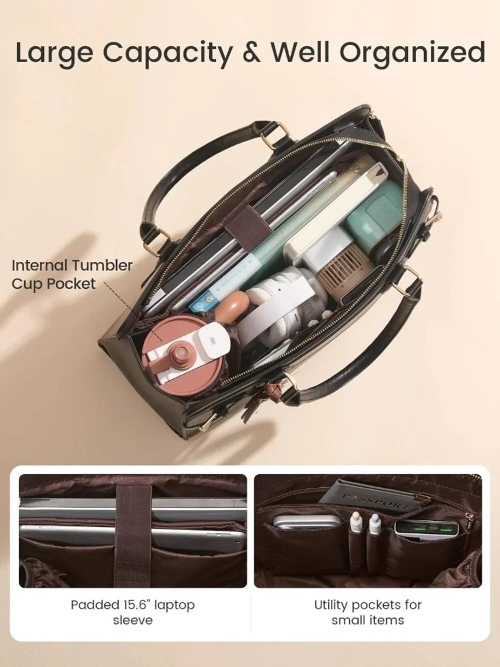 Stylish Laptop Tote Bag for Women | Work Computer Purse for Teachers & Nurses